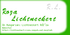 roza lichtneckert business card